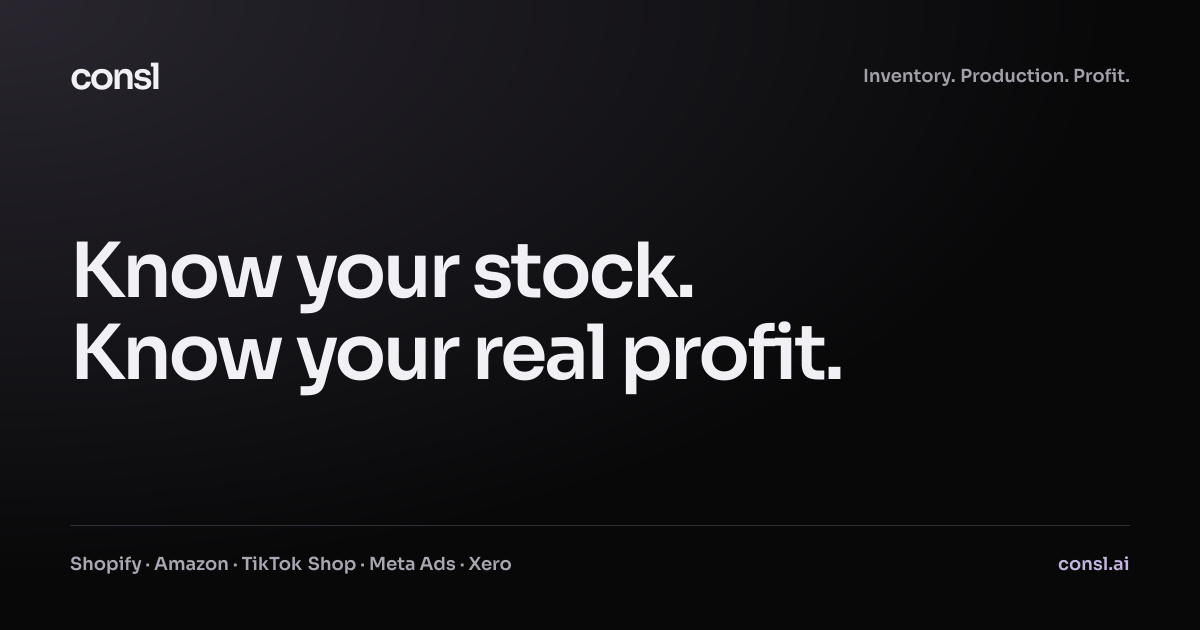 consl — Know your stock. Know your real profit.